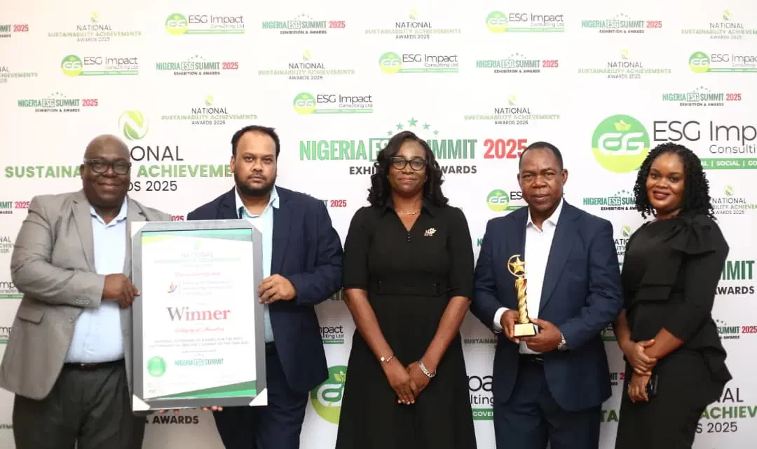 SEEPCO recognized for Sustainability at the Nigeria ESG Summit 2025
